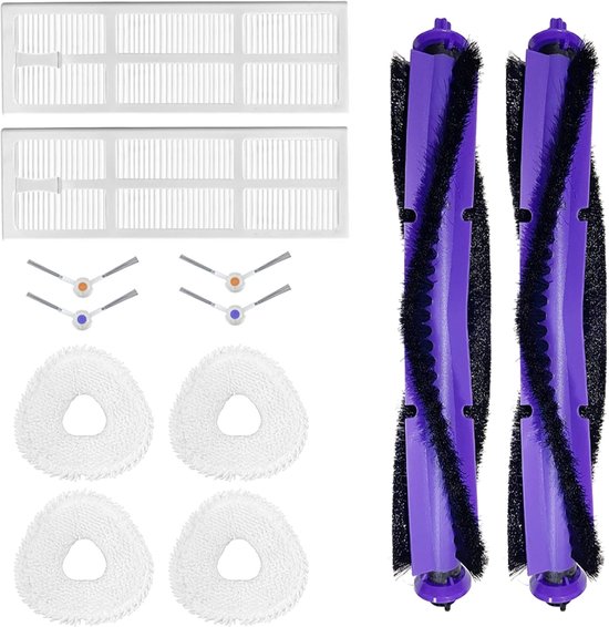 Ersatzteilset Für Narwal Freo Saugroboter: 2 Hauptbürsten, 2 Filter, 4 Wischpads, 4 Seitenbürsten