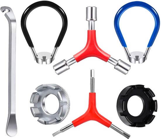 7-teiliges Fahrradspeichenschlüssel-/ausrichtungswerkzeug-set