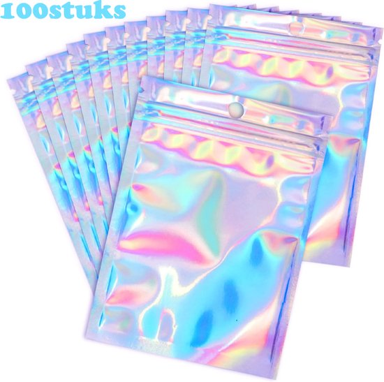 Verpackungsbeutel, 100 Stück, 10,5 X 15 Cm, Druckverschluss, Wiederverschließbar, Geruchshemmend, Süßigkeitenbeutel, Geschenktüten, Für Lipgloss, Seife, Partyessen