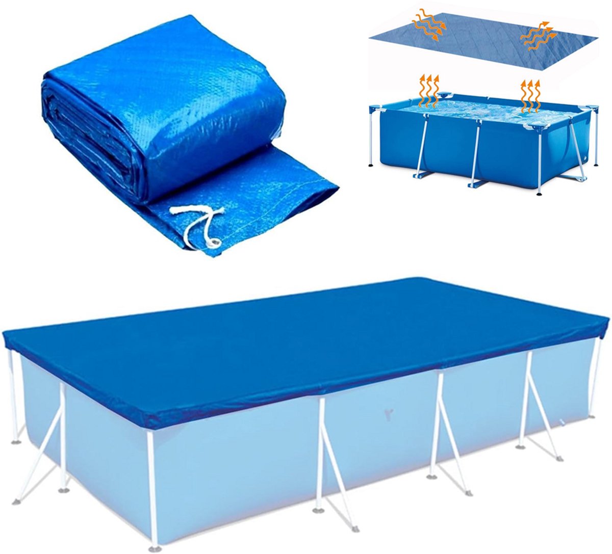 450 X 220 Cm – Zuschneidbar – Für Den Außenbereich – Geeignet Für Alle Poolarten – Rechteckige Poolabdeckung – Staubdicht