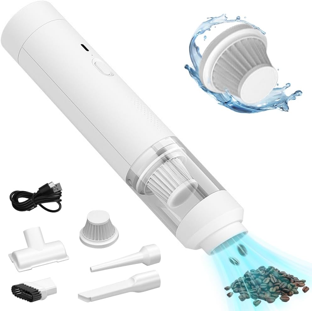 11000 Pa Akku-handstaubsauger, Leistungsstark Mit Usb-c-anschluss, Waschbarer Hepa-filter, Ideal Für Tierhaare, Auto, Büro Und Zuhause
