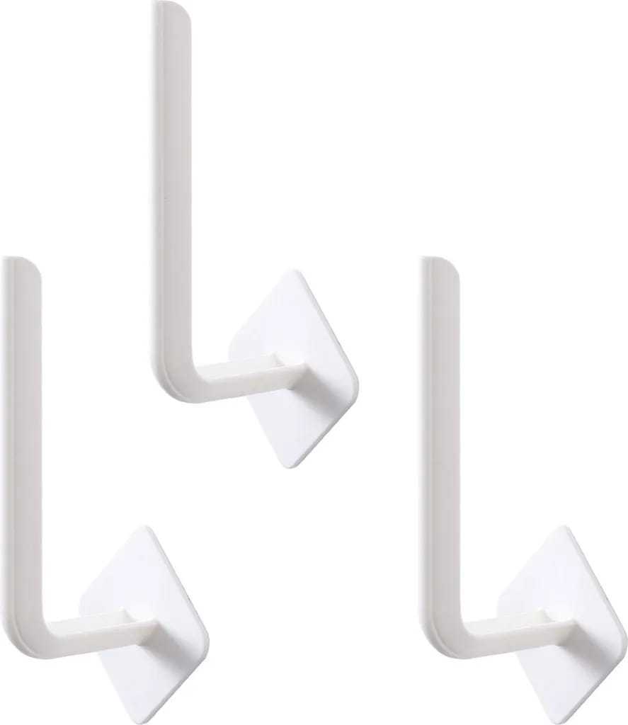 3-teiliges Wandhaken-set, Robust, Wasserdicht, L-förmig, Spurlos Anbringbar, Für Bad/küche
