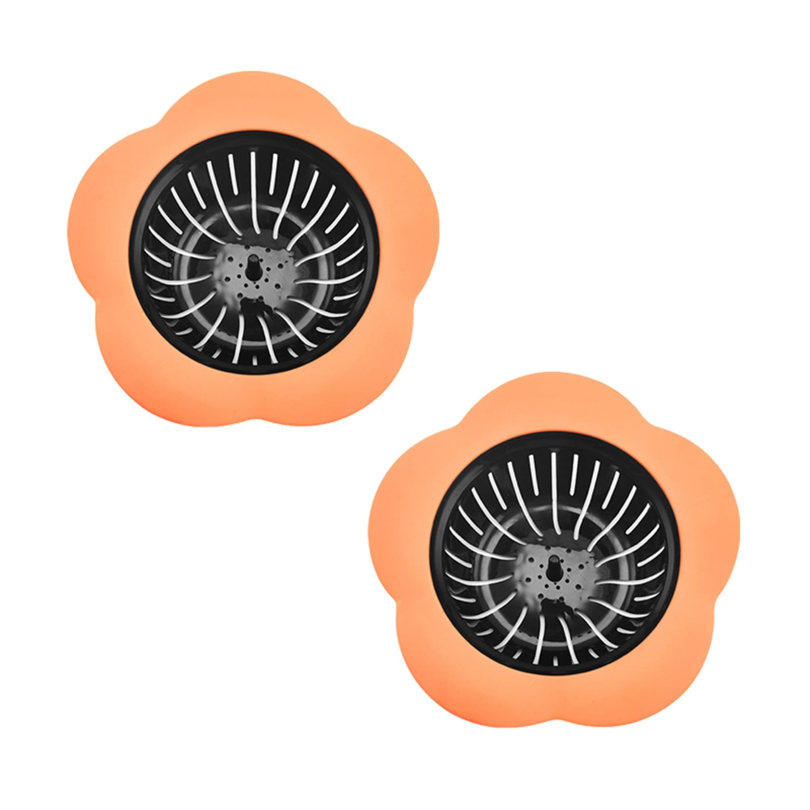 2er-pack Abflusssiebe Für Küchen, Haushaltsspülen, Orange