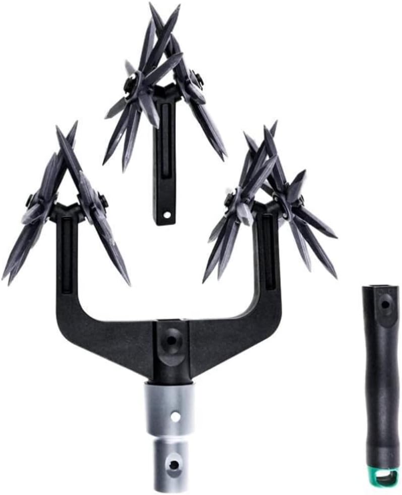 Komplettes Rotationskultivator-set – Verstellbare, Handgeführte Gartengeräte Zum Auflockern Des Bodens, Aussäen Von Rasen Und Belüften – Schwarze, Kabellose Gartenfräse