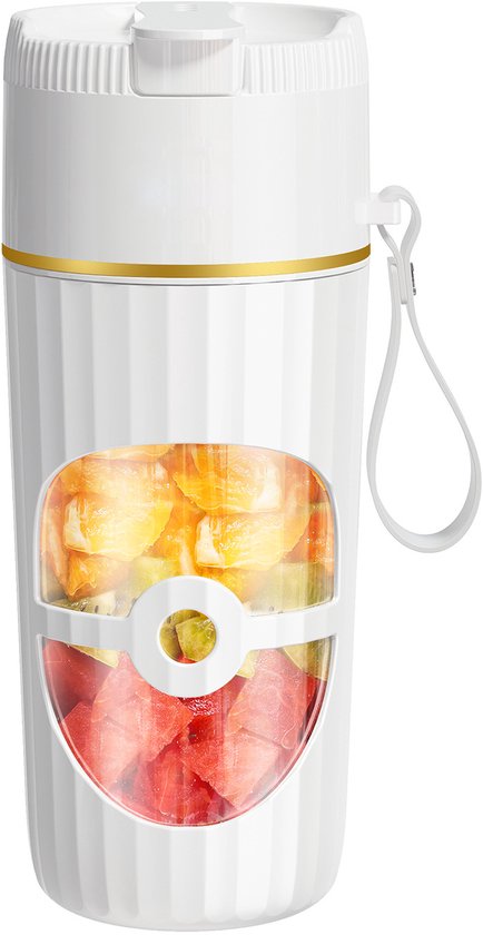 Kabelloser, Tragbarer Smoothie-mixer Mit 450 Ml Fassungsvermögen, Usb-c-anschluss Und 6 Edelstahlklingen