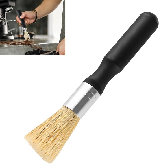 1-teiliges Kaffeepinsel-set, Holzgriff, 3,5 Cm Naturborsten, Reinigungsbürste, Geeignet Für Kaffeemühlen, Barista-pinsel, Küchenzubehör.