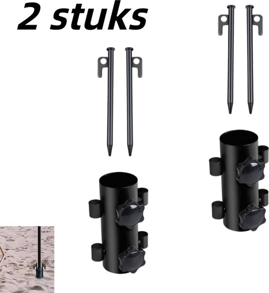 Zweiteiliges Set – Befestigungsmaterial Für Zeltstangen – Zubehör Für Zeltgestänge Und Markisen – Stangenverstellbasis – Schwarz