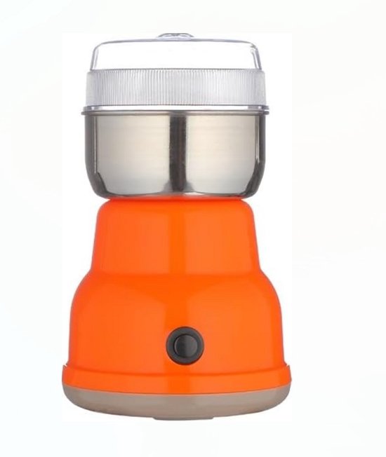 Gewürzmühle – Tragbar Zum Mahlen Von Gewürzen, Nüssen, Getreide Und Kaffeebohnen – Für Nass- Und Trockenmahlung Geeignet – Küchengeeignet – Orange