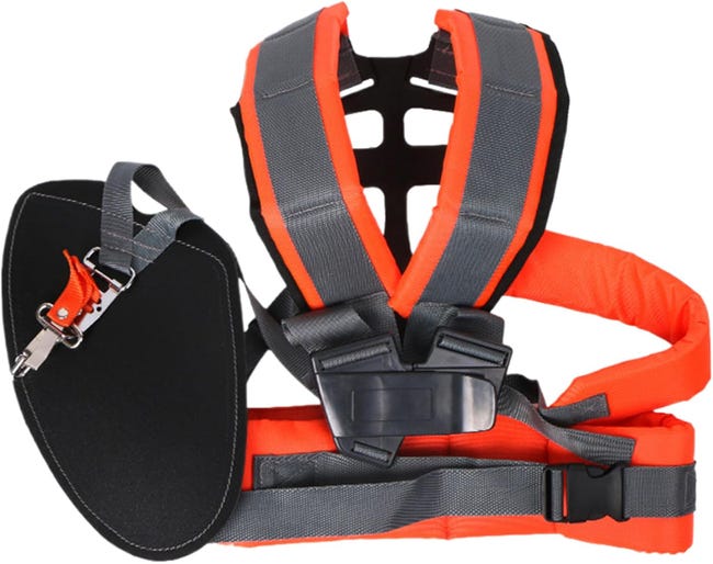Doppelte Schultergurte Aus Nylon Für Rasenmäher, Gepolstert, Verstellbare Ergonomische Schultergurte, Geeignet Für Rasenmäher (grau).