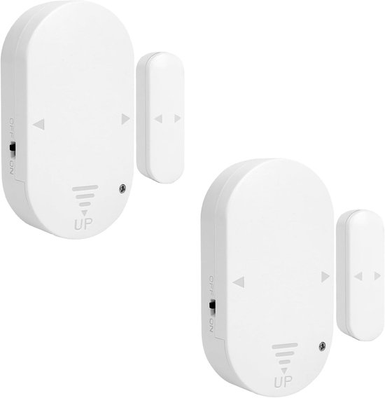 Tür- Und Fensteralarm Mit Sirene, 130 Db Glas-vibrationssensor, 2er-pack Für Haus- Und Garagensicherheit.