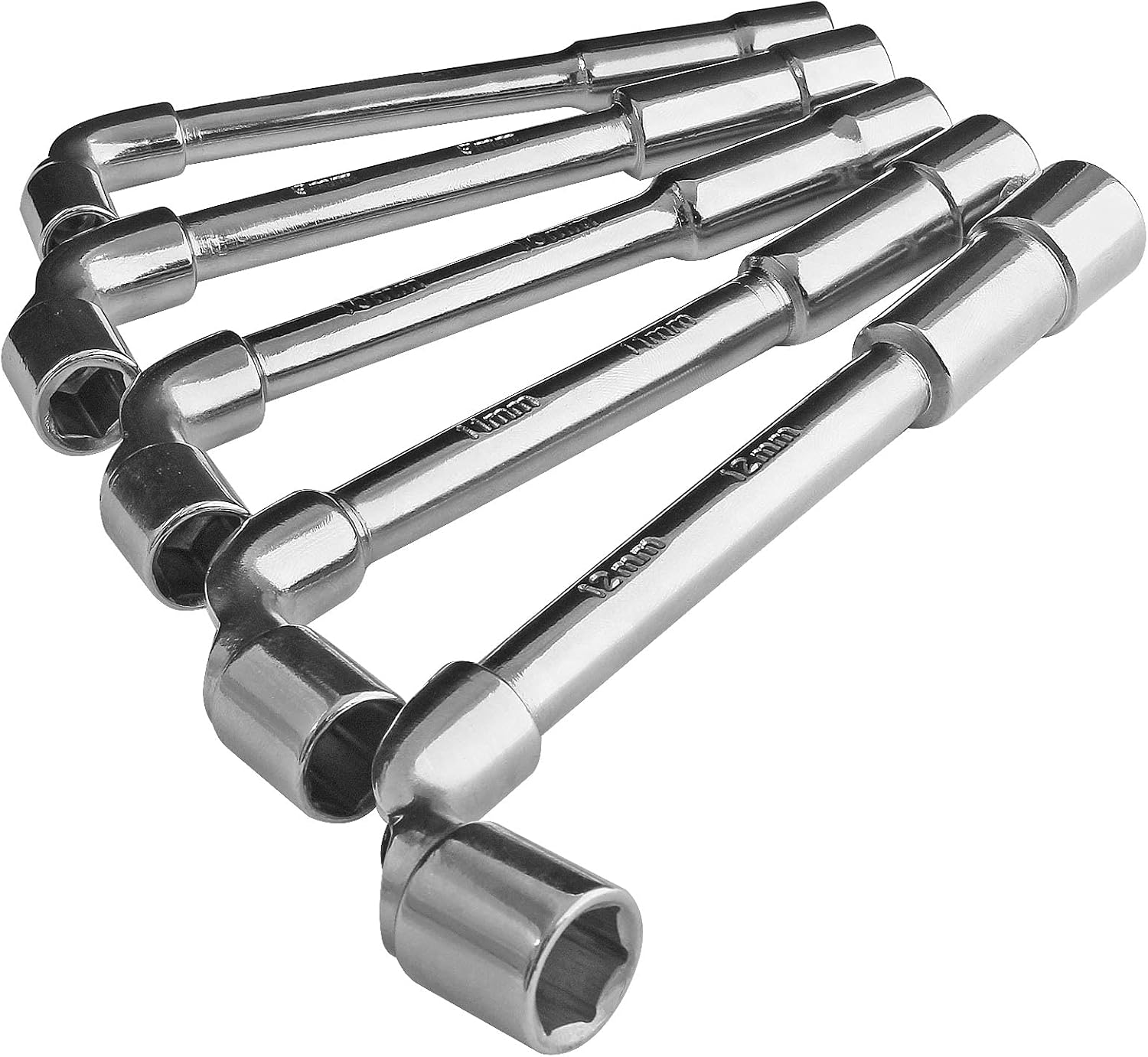 5 Metrische L-förmige Winkel-inbusschlüssel, Doppelkopf-winkel-inbusschlüssel Für Mechanische Reparaturen (8 Mm, 9 Mm, 10 Mm, 11 Mm, 12 Mm)