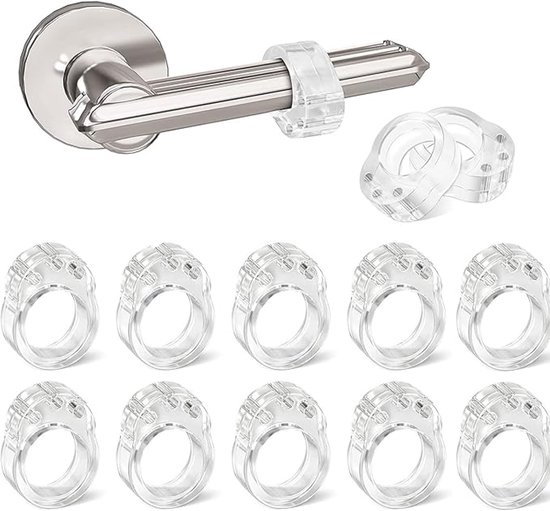 Türgriffpolster, 12er-pack, Türstopper, Flexibler Wandschutz, Transparent, Stoßfest