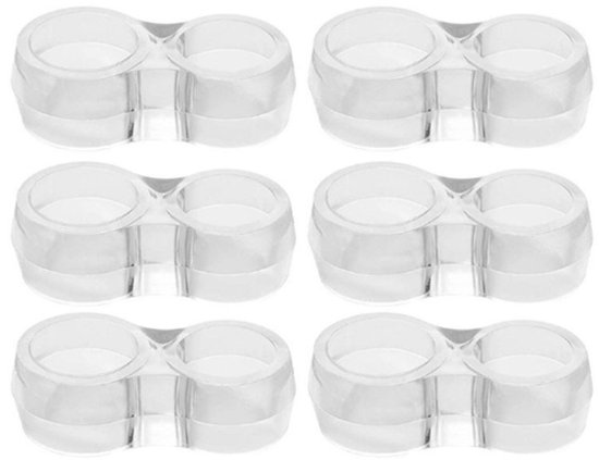 6 Stück, Türstopper, Transparent, 16,5 Mm/23 Mm, Pvc, Türgriffpuffer, Türgriffschutz, Wiederverwendbar, Elastisch, Antikollisionsring, Anti-kollisionsring