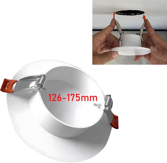 Runde Abs-deckendurchführungsplatte – 18,5 Cm – Geeignet Für Sanitär- Und Elektroanschlüsse – Passend Für Wandöffnungen Von 126–175 Mm – Weiß