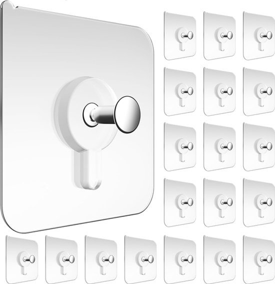 Selbstklebende Nägel – 20 Stück – Selbstklebende Nägel – Selbstklebendes Aufhängesystem – Selbstklebende Schrauben – Bilderrahmenhaken – Selbstklebende Haken