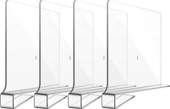 Regale – 4er-pack – Transparent – Kleiderschrankregal – Aufbewahrungsregal – Bücherregal – Regaleinteilung – Schrankeinteilung
