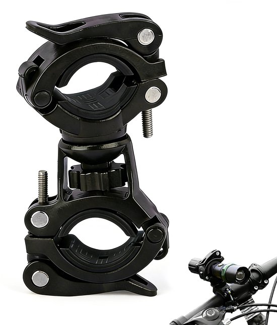Halterung Für Gehstock Für Rollstuhlfahrer – 360° Drehbar – Fahrradscheinwerferhalterung – Lampenbefestigungsbasis – Led-frontlichthalterung – 11 X 5,5 Cm