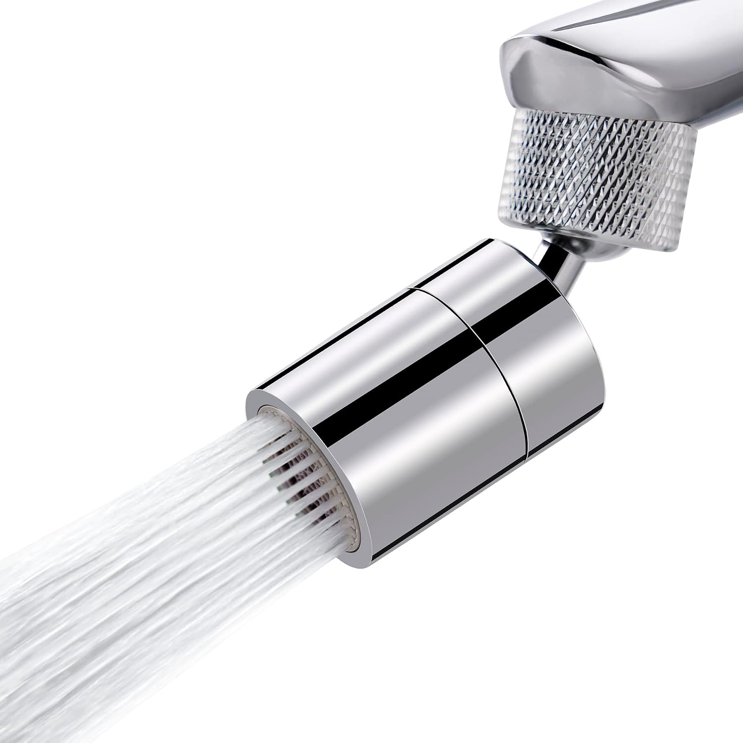 Doppelfunktions-luftsprudler Für Wasserhähne, Weitwinkel-schwenk-luftsprudler Für Küchenspülen – Schwenkbarer Spülenbrauseaufsatz – 55/64-zoll-innengewinde, Verchromt