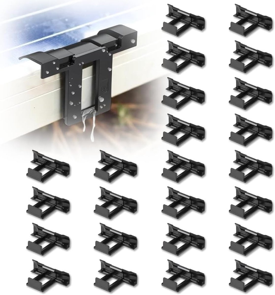 24 Stück Wasserablaufclips Für Solarpaneele – 30-mm-schlammentfernungsclips Für Die Effiziente Reinigung Und Entwässerung Von Solarpaneelen