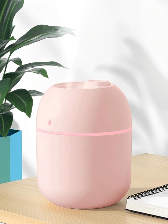 220-ml-mini-luftbefeuchter, Usb, Kaltnebel, Tisch-aroma-diffusor, Nachtlicht, Rosa