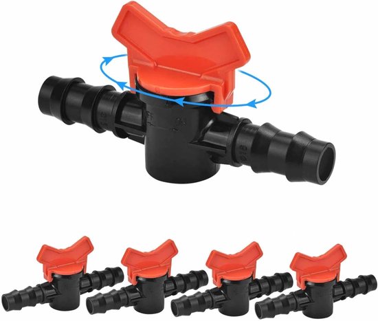 5-teiliges Tropfbewässerungs-umschaltventil, Schieberventile Für 1/2-zoll-doppel-außengewinde-schlauchanschluss, Abschließbarer Gerader Schlauchstopper, Aquarienwasser, Kunststoff