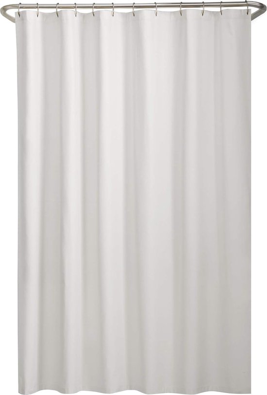 Duschvorhang – Badezimmer-duschvorhang – Weißer Duschvorhang – Wasserdichter Duschvorhang – Pvea-material – Inklusive Aufhängeringen – 180 X 180 Cm