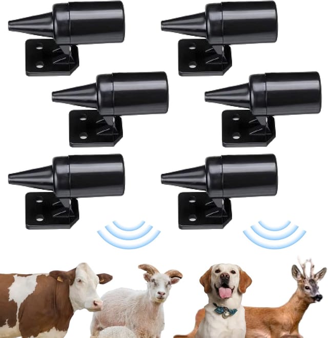 CCYKXA 6-teiliges Set Ultraschall-Wildtierabwehrpfeifen, Auto-Wildtierabwehrpfeifen, Wildschweinabwehr, Effektive Ultraschallgeräte gegen Tiere am