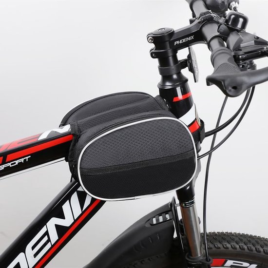 Fahrradtasche – Rahmentasche – Wasserabweisende Aufbewahrungstasche – Mit Reflektierenden Details Und Doppeltaschen – Wasserdichte Handyhülle – Für Mountainbikes