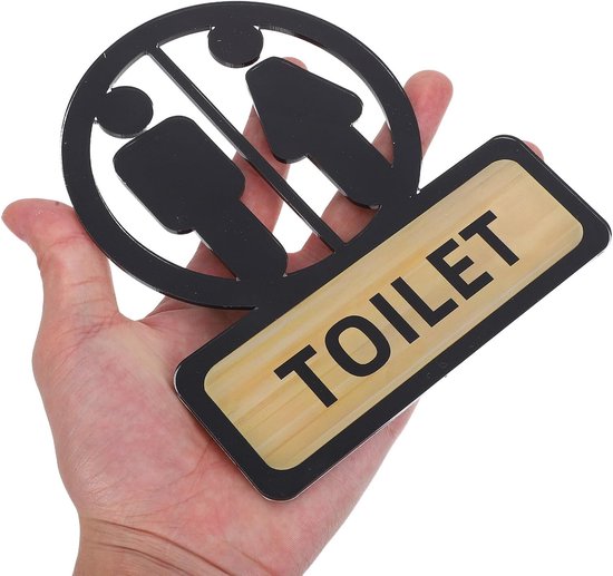 Toilettenschilder, Türschilder Für Toiletten, Toilettenaufkleber, Schwarz, Selbstklebende Toilettenschilder, Unisex-toilettenschilder