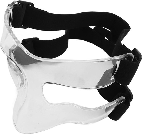 Atmungsaktive Sport-gesichtsmaske - Basketball-gesichtsmaske - Transparenter Nasenschutz - Unisex, Verhindert Stoßverletzungen.