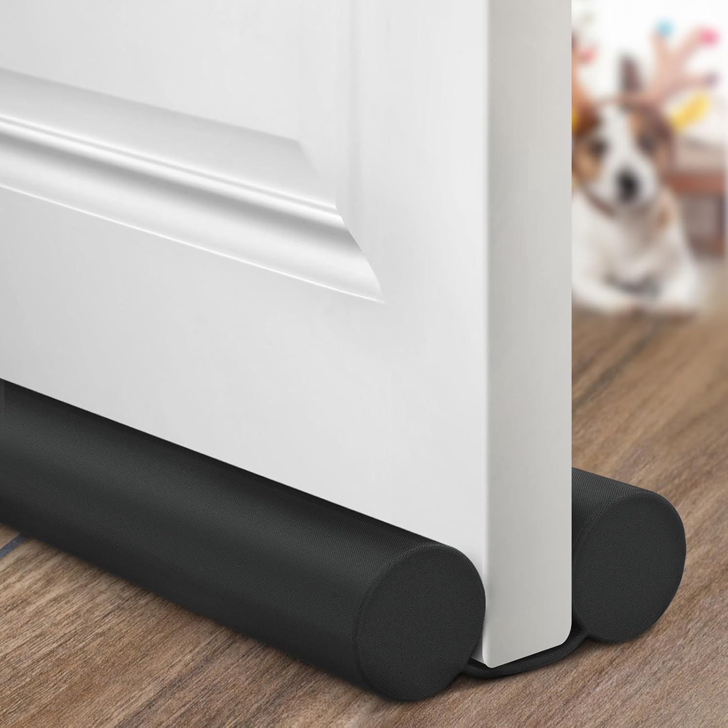 Breite Türdichtung Unten – Wind- Und Schallschutzleiste – Verstellbare, Zweilagige Dichtungsleiste Für Außentüren – Schwarz – 97 Cm – 1 Stück