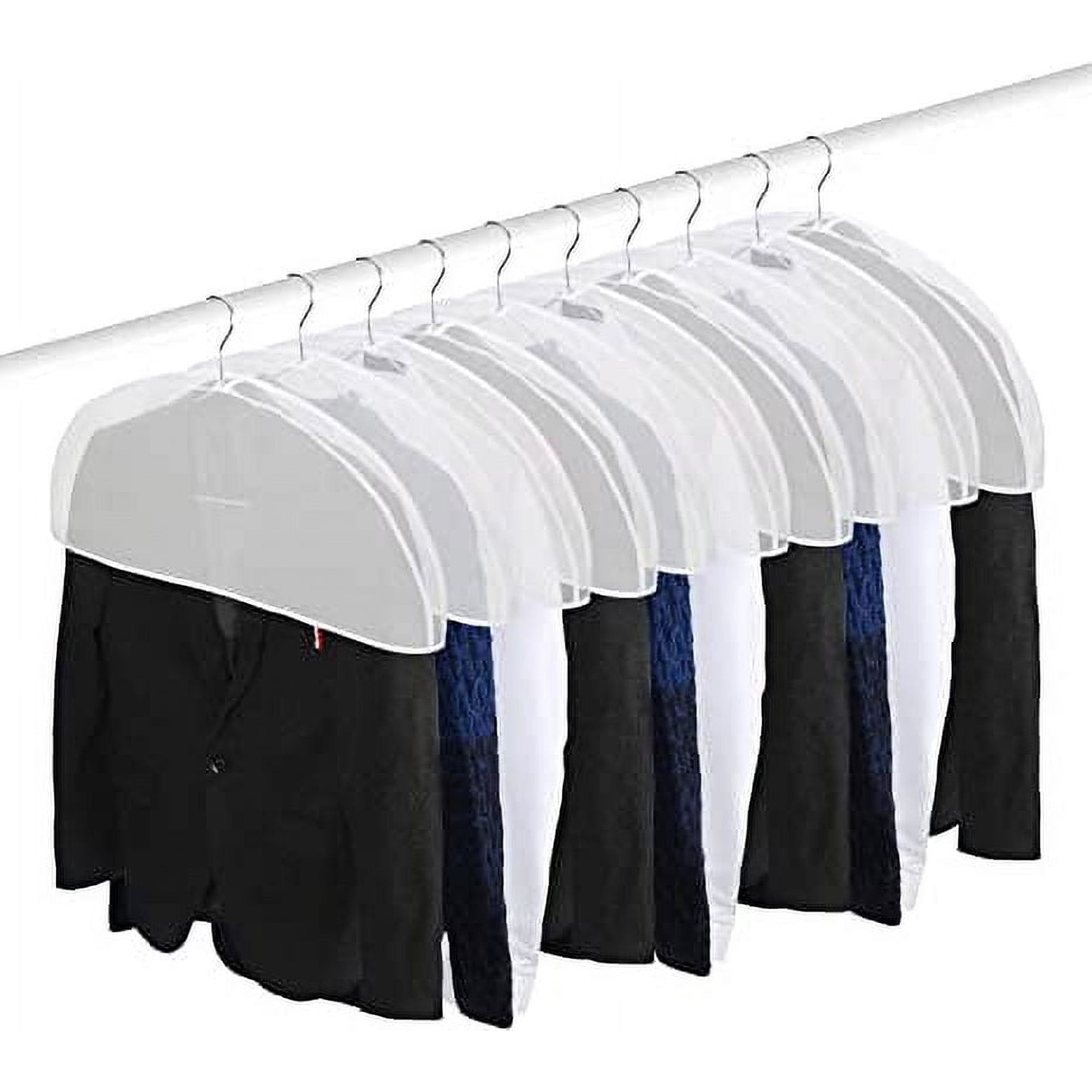 10 Schulterbezüge Für Hängende Kleidung, Staubschutzhüllen Für Kleidungsstücke Und Transparente Jackenhüllen (anzüge, Mäntel, Jacken, Hemden, Kleider)