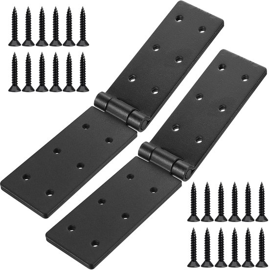 2er-pack Klappscharniere, Schwarz Robuste Scharniere Für Holzkisten, -boxen, -türen, -möbel Und Gartentore