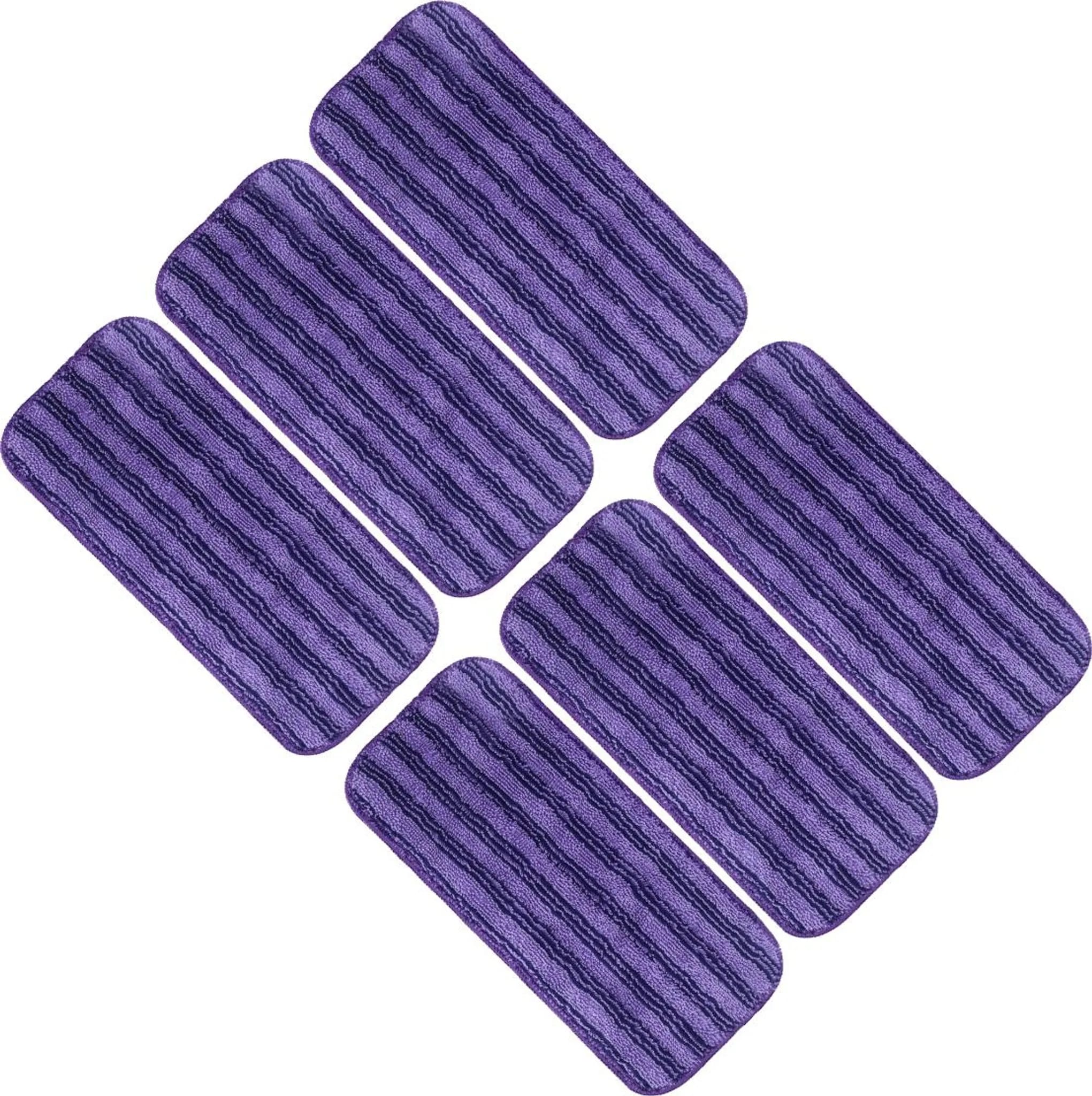 6er-pack Wiederverwendbare Mikrofaser-wischmopp-pads Für Swiffer (30 X 14 Cm, Lila)