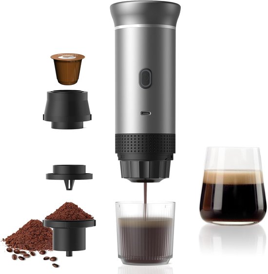 Tragbare, Selbstheizende Usb-c-kapsel- Und Kaffeepulver-kaffeemaschine Für Reisen Und Camping