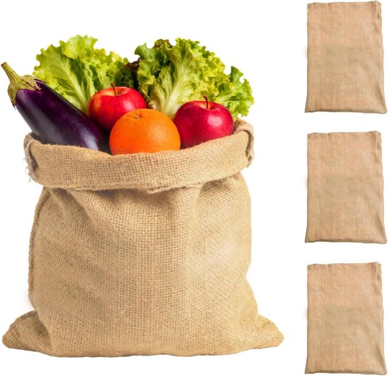 Dreiteiliges Jutesack-set – 60 X 100 Cm – Kartoffelsäcke – Pflanzenschutz – Heimwerker- Und Gartenbedarf