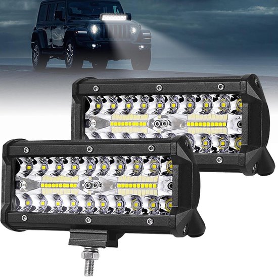 Led-arbeitsscheinwerfer 120w 7-zoll-offroad-scheinwerfer 6500k Ip67 Wasserdichte Rückfahrscheinwerfer Für Pkw, Lkw Und Suvs