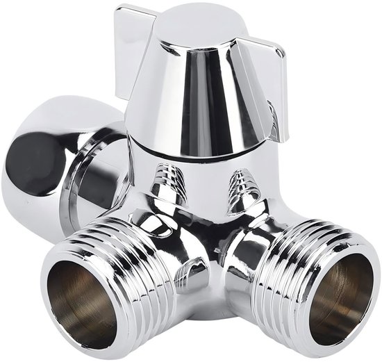 G1/2" Dreiwege-duscharmatur – 3-wege-absperrventil – Universeller Duschumsteller Aus Massivem Messing – Universell Passend Für Dusche, Wc Und Bidet