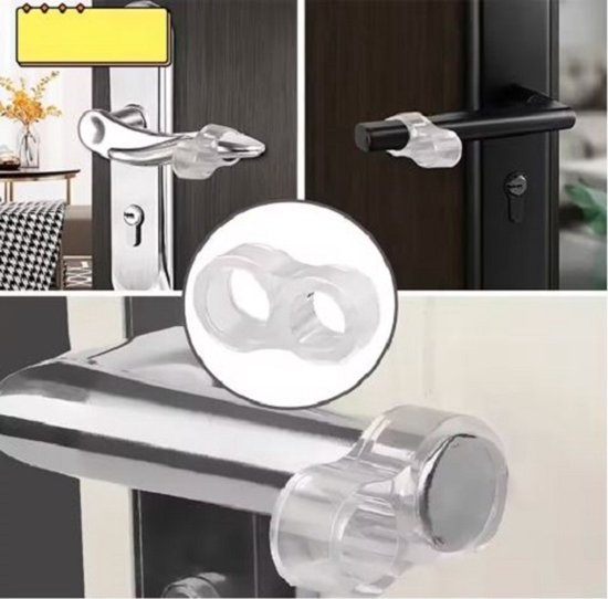 12er-pack Transparente Türstopper – Türgriffpuffer, Doppeltürstopper, Blocker & Schutzabdeckungen – Einfache Montage