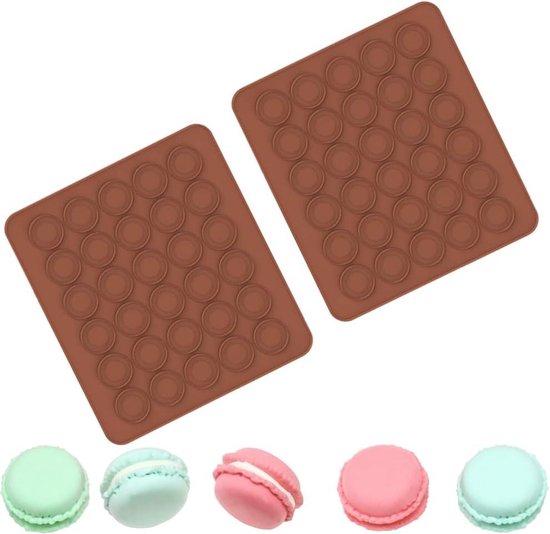 Silikon-macaron-backmatte – 30 Mulden – Antihaftbeschichtung – Schokoladenform – Pralinenform – Schokoladenriegelform – 28 X 25 Cm