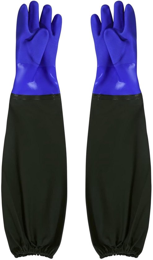 Wasserdichte, Extra Lange Gummihandschuhe Zur Teichreinigung, Geeignet Für Aquarien Und Teiche - Geeignet Für Männer Und Frauen.