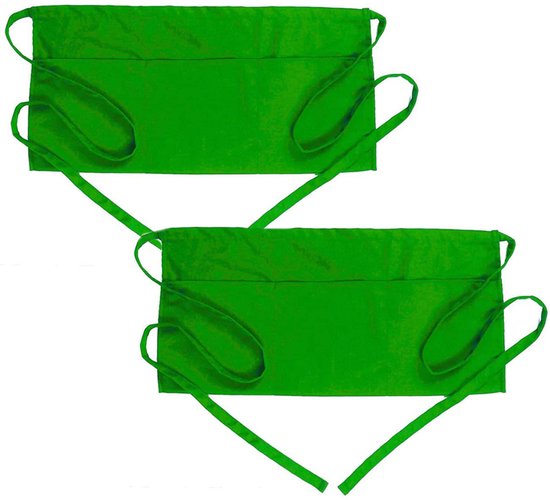 2-teilige Grüne, Wasserdichte Kellner-/kochschürze Aus Polyester Mit 3 Taschen