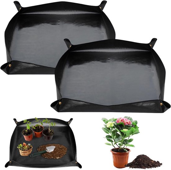 2er-packung 100x100 Cm Faltbare, Auslaufsichere, Wasserdichte Pe-garten- Und Umtopfmatten