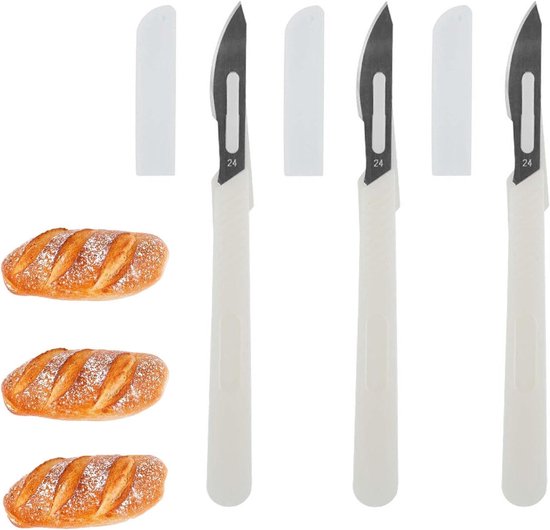 Brotausstecher-set Mit Teigschaber Zum Selbermachen Von Mustern – Markierungswerkzeug – 3-teiliges Set – Backausstecher Für Baguettes Und Kuchenformen