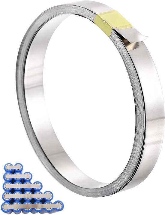 Premium – Reines Nickelband 0,15 X 8 Mm – 10 M – Batterielöten – Manuelles Zuschneiden
