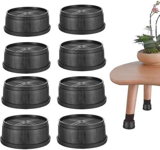 8 Stück Robuste, Verstellbare Möbelfüße Mit Rutschfester Gummibasis Für Tisch Und Sofa