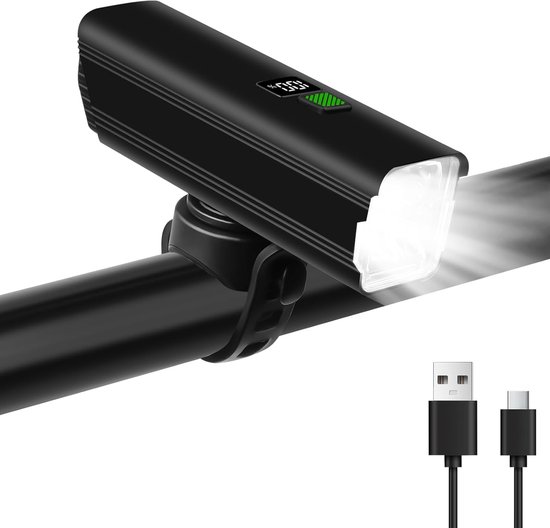 Superhelle Fahrradlampe Mit Verschiedenen Lichtmodi Und Usb-c-ladefunktion – Wasserdicht Und Geeignet Für Rennräder, Mountainbikes Und Angelräder
