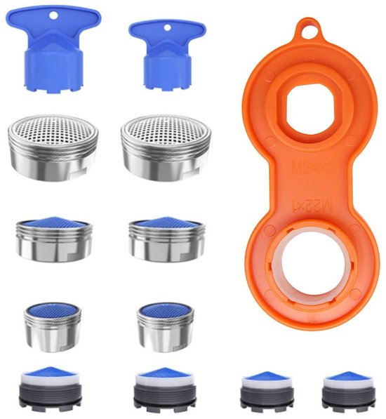 10 Sets Wasserhahn-luftsprudler M18/m20/m22/m24, Wassersparende Wasserhahnfilterdüsen-luftsprudler-ersatzteile - Außengewinde (m21,5)
