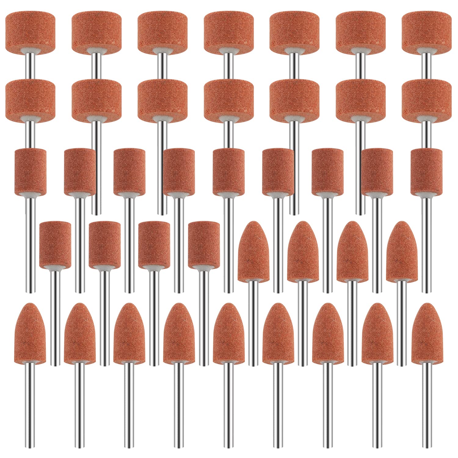 42-teiliges Set Aus Schleifstein Und Bitschärfer Für Rotationswerkzeuge Mit 0,3 Cm Schaft Zum Entfernen Von Metallrost, Glätten Und Schärfen