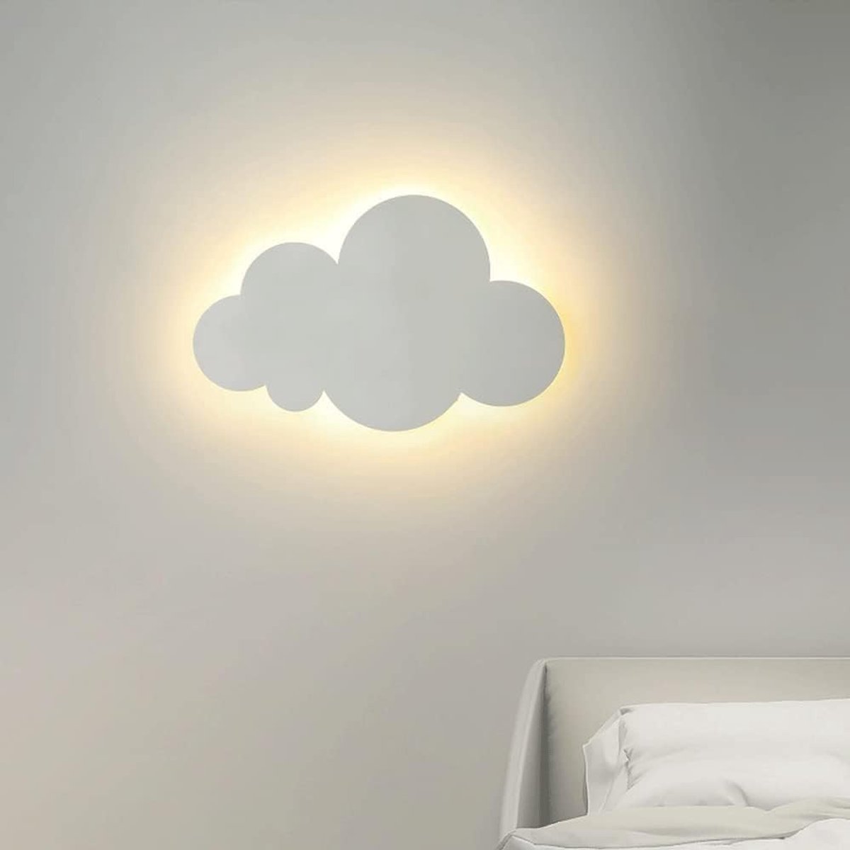 Moderne Wolken-wandleuchte – Acryl-nachttischleuchte – Led-wandleuchte – Drei Farbmodi – Inneneinrichtung – Deckenmontage – Minimalistisches Design – Weiß